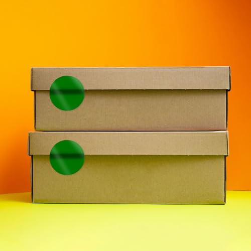 Green Round Stickers 2 Inch Waterproof Vinyl Coding Labels 200 PCS - color: Green