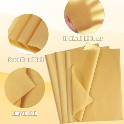 woric 160 Sheets Gold Tissue Paper for Gift Bags 14 X 20 Inches - color: Gold