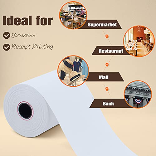 3 1/8" x 119' Credit Card Thermal Receipt Paper 50 Rolls - size: 3-1/8" x 119', style: 50 Rolls