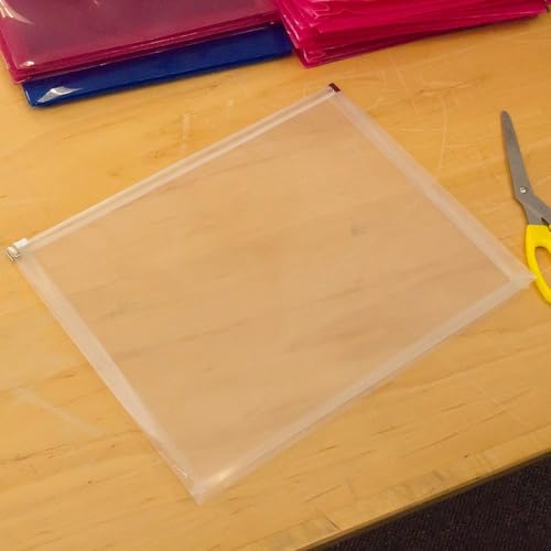 JAM PAPER Plastic Envelopes with Zip Closure - Letter Booklet - 9 3/4 x 13 - Clear - 3/Pack - color: Clear, size: Letter Size - 3 Pack