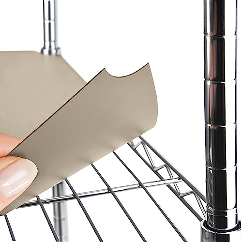 DUALSO Wire Shelf Liner Wire Rack Shelf Mat - Thick Wire Shelf Cover - Waterproof Plastic Shelf Liner, Metal Shelf Liner - Easy Use Wire Shelving Cover for Closet (Beige, 18" X 36" (Set of 4)) - color: Beige, size: 18"W x 36"L