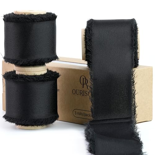 Silk Satin Ribbon 1-1/2 Inch x 30 Yards Black - color: Black