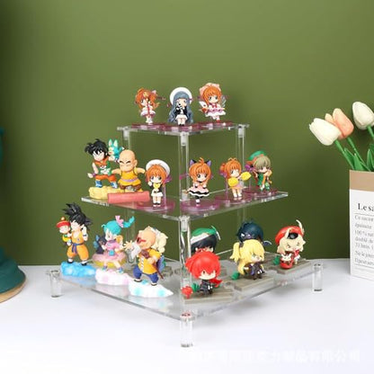 Gonice Display Riser, 3 Tier Acrylic Display Stand for Desk
