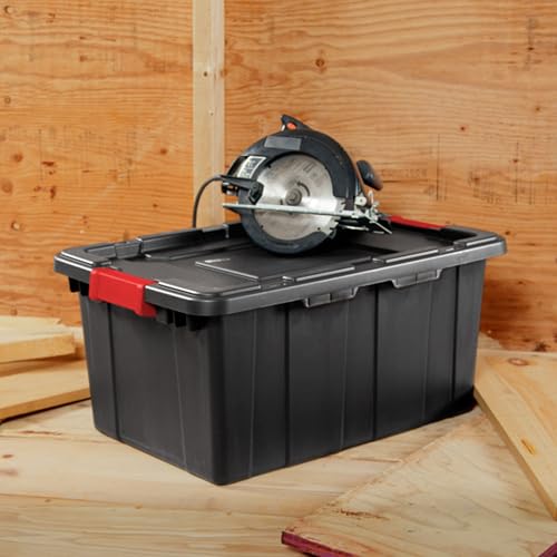 Sterilite Industrial Storage Tote with Lids for Garage, 15 Gallon, 18-Pack - size: 15 Gallon, style: 18 Pack