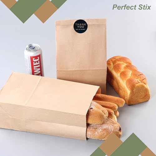 Perfect Stix - Brown Bag 6-100 6lb Brown Paper Lunch Bags - Pack of 100ct