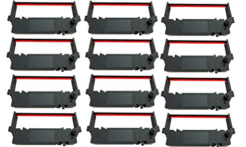 SP-700 x 12 Pack Black Red Ribbon Ink Cartridge Compatible with Star SP-700BR, RC-700BR, SP-712, SP-742 POS Printer Ribbon (12 Pack)