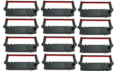 SP-700 x 12 Pack Black Red Ribbon Ink Cartridge Compatible with Star SP-700BR, RC-700BR, SP-712, SP-742 POS Printer Ribbon (12 Pack)