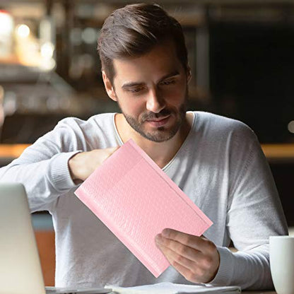 Famagic Pink Bubble Mailers 6x10 for Small Business, 25pc, Usable 6x9 - color: Light pink, size: 6x10 Inches