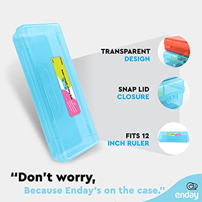 Enday Pencil Box Blue, Storage Organizer Utility Box - color: Blue