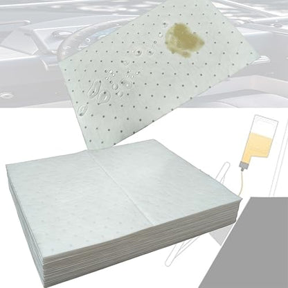Oil Spill Absorbent Pads, 17"x13.8" - color: 30 white 17"x13.8"