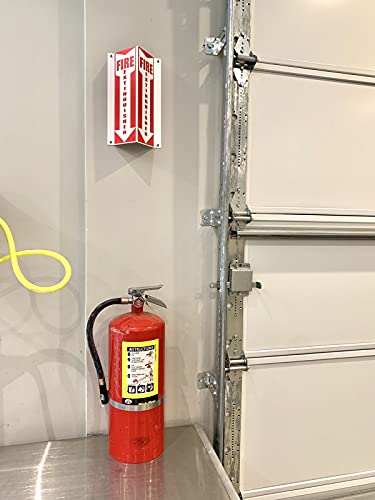 3D Fire Extinguisher Sign, 12"x 4"x 4" Fire Projection Wall Sign, Pre-Drilled Mounting (Pack of 2) - size: 12"x 4"x 4" (Pack of 2)