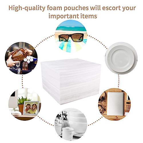Moving Supplies, 14"x14" 50 Pack Cushion Foam Pouches, Packing Supplies for Moving and Storing, Foam pouches for Packing Dishes, Glasses, Cups.