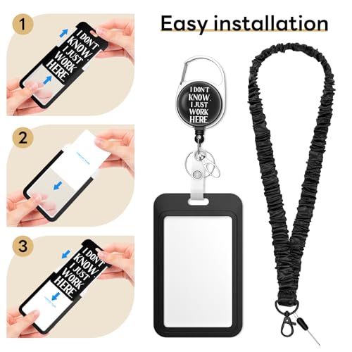Retractable Badge Holder with Detachable Lanyard, I Don't KONW - color: I Don't Konw