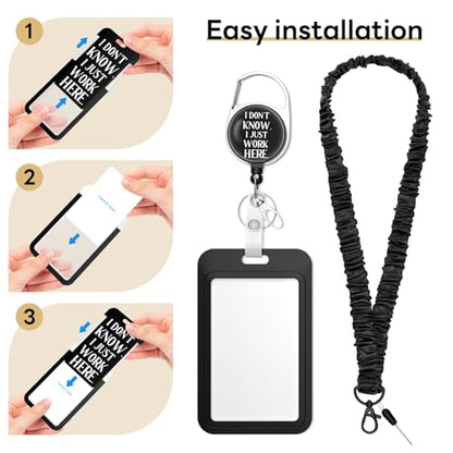 Retractable Badge Holder with Detachable Lanyard, I Don't KONW - color: I Don't Konw