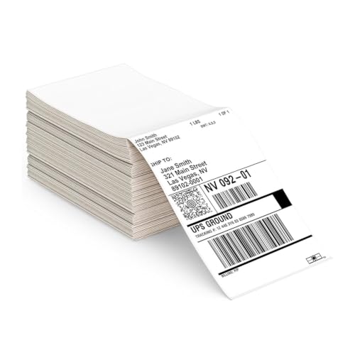 Fanfold 4x6 Thermal Labels, Perforated, 500 Pack, Made in USA