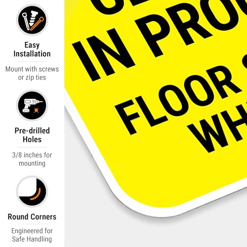 Caution Cleaning in Progress Floor Slippery When Wet OSHA Sign, - size: 12x18