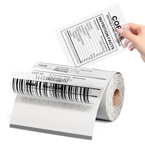 4x6 Transparent Thermal Labels, 100Pcs Clear Thermal Labels - color: Transparent-100