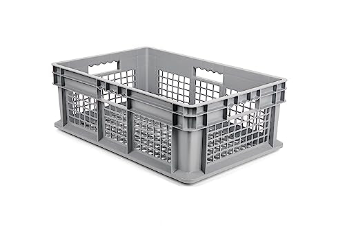 Hudson Exchange 24 x 16 x 8" Mesh Straight Wall Handled Storage Container Tote, Gray - size: 1 Pack