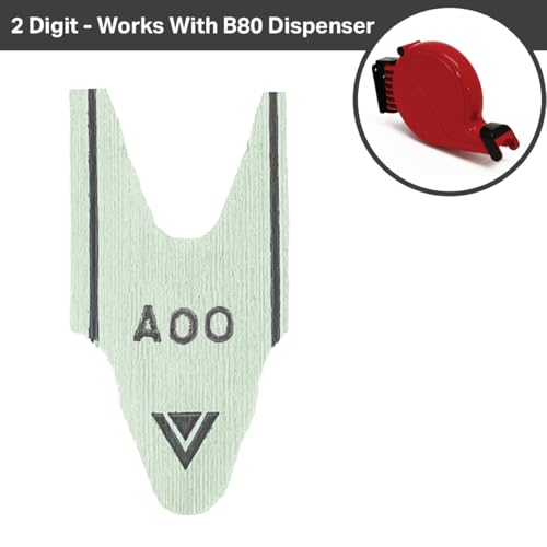 1 Roll of 2-Digit T80 Green Take a Number Tickets for D80 Ticket Dispenser - 2000 / roll (Green) - color: Green