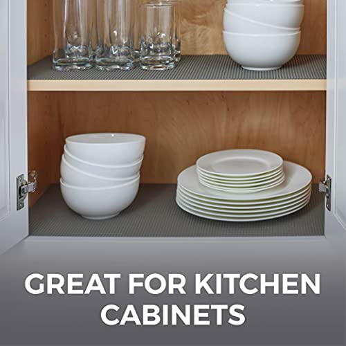 HOME GENIE Shelf Drawer and Cabinet Liner, Non Adhesive, 12x20 Slate Gray - color: Slate Gray, style: 12" x 20'