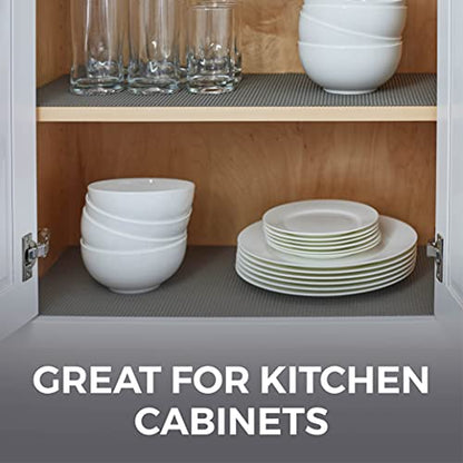 HOME GENIE Shelf Drawer and Cabinet Liner, Non Adhesive, 12x20 Slate Gray - color: Slate Gray, style: 12" x 20'
