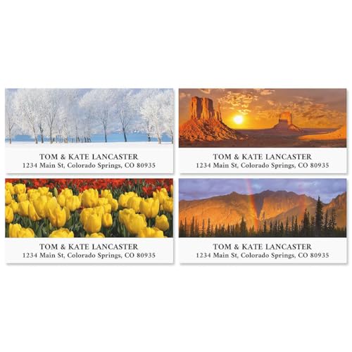 Nature's Beauty Self-Adhesive, Flat-Sheet Deluxe Address Labels (12 Designs) - style: Nature's Beauty