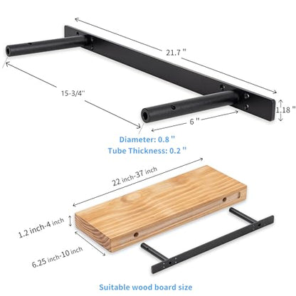 Hidden Shelf Brackets ， Floating Shelf Bracket (Additional Brackets -NO Kits) 22 Inch -2 Pcs - size: 22 Inch - 2 Pcs Additional Brackets - No Kits