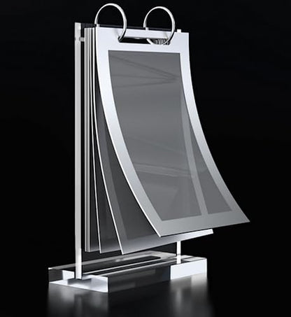 Clear Acrylic Sign Holder,Frames Desktop Double Display Holder T Type Menu Holders Flip Display 6 Pages-12 Sides Picture Paper Card Store Office Menu Retail Show Fair -Vertical (4x6)