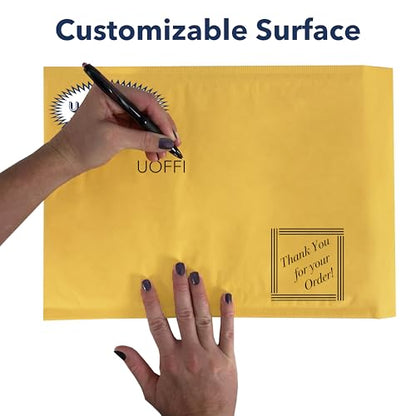 Kraft bubble mailers, Self seal shipping envelopes pack- 100, #4-9.5" x 14.5", Bulk padded self seal, Padded mailing, Yellow padded mailers - size: #4 - 9.5" x 14.5"