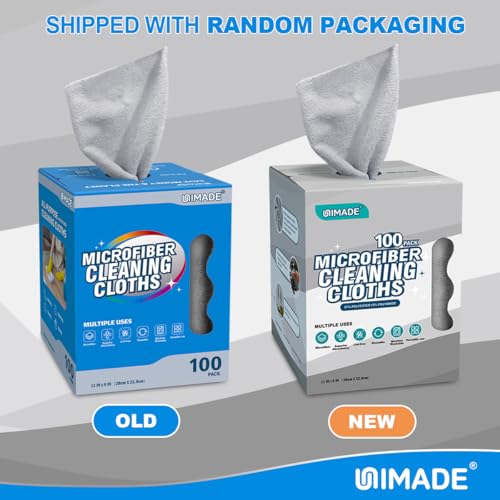 UNIMADE Microfiber Cleaning Cloth, 100 Sheets Microfiber Towels for Cars - color: Grey