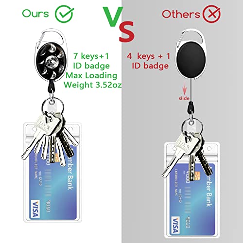 Giancomics Moon Lanyards for ID Badges, Badge Holder Retractable Reel Card - color: Moon
