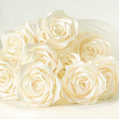 Mauproy Ivory Satin Ribbon, 1-1/2 Inch, 50 Yards - color: Ivory