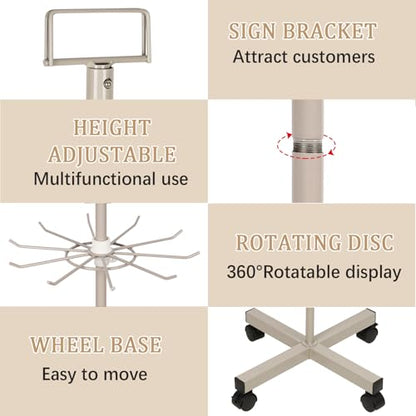 5 Tier Retail Display Stand Store Display Rack, Grey - color: Grey