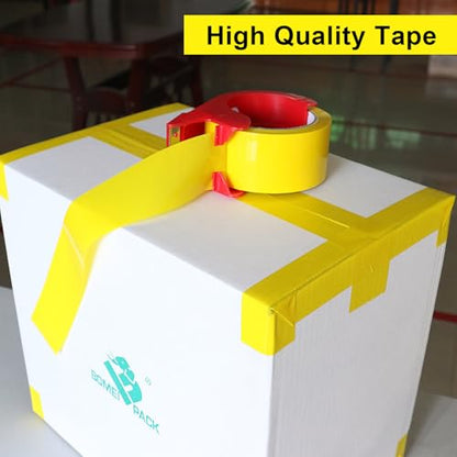 BOMEI PACK Heavy Duty Packing Tape 3 Rolls, 1.88 inches Wide, 55yds Length per roll, Yellow Refill for Packaging and Shipping for Carton Sealing Tape - color: yellow