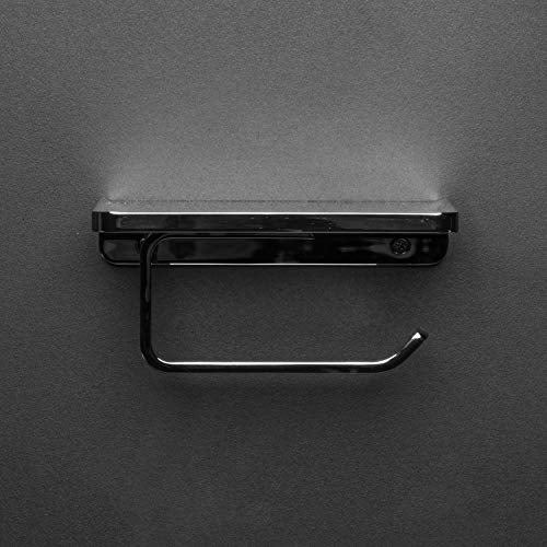 Linkaa Wall Mount Toilet Paper Holder with Phone Shelf Polished Chrome - color: Polished Chrome