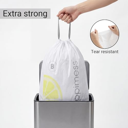 happimess 20-Count Lemon Scented 5.3 Gal Trash Bags, White - color: White (Lemon Scented), size: 20 Count (Pack of 1)
