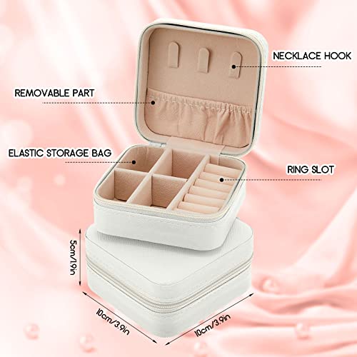 Taiyin 6/12/50 Pcs Travel Jewelry Case Bulk - color: White