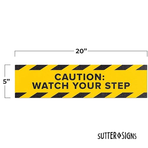 5pk Anti Slip Watch Your Step Floor Decals Caution Wet Floor Sign