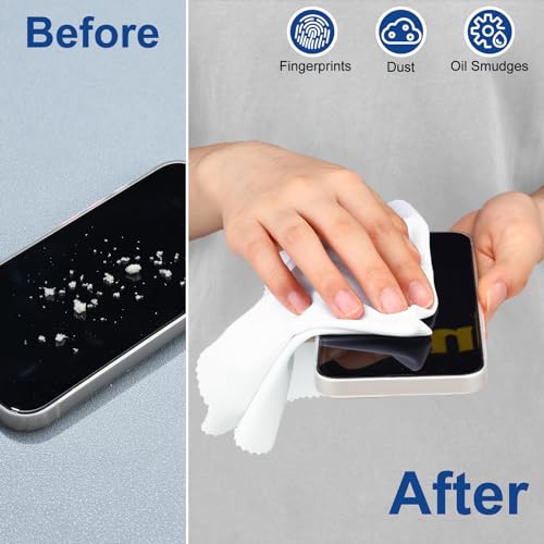 Frienda 12 Pack Large Glass Cleaning Cloth, White - color: White