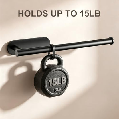 2‑Pack Paper Towel Holder Under Cabinet, Self Adhesive or Screw Mount - color: Black 2pc
