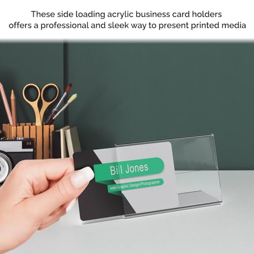 Marketing Holders 10 Pack Table Tent 3.5" x 2" Sign Holder Horizontal Deli Ice Cream Shop Flavor Signage Pricing Sandwich Shops Slant Back Clear Acrylic Literature Holder Countertop - size: 3.5"w x 2"h