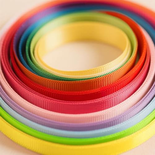 QingHan Grosgrain Ribbon 3/8 Inches 40 Yards (20 Colors x 2yards) - color: Multi