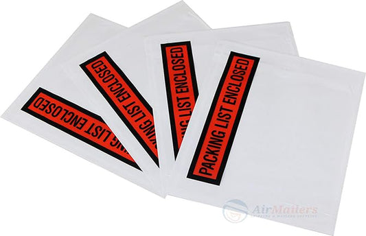 Packing List Enclosed Pouches (7.5" x 5.5") – Clear Adhesive Envelope Bag with Printing for Invoice Packing Slip – Label Protectors, Mailing & Shipping Supplies (1,000)
