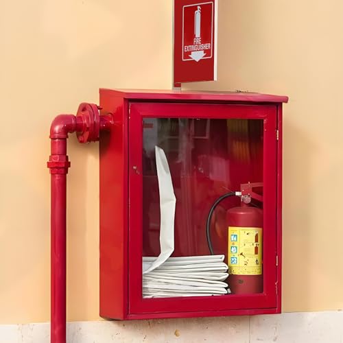 Haploon Wall-Mounted Fire Extinguisher Signs 4 Pcs with Down Arrow Holes