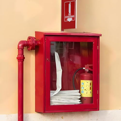 Haploon Wall-Mounted Fire Extinguisher Signs 4 Pcs with Down Arrow Holes