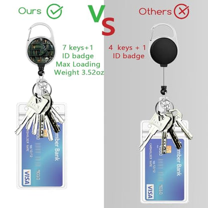 Gctriki Goth Dragon Lanyards for ID Badges, Badge Holder Retractable Clip - color: Dragon Book
