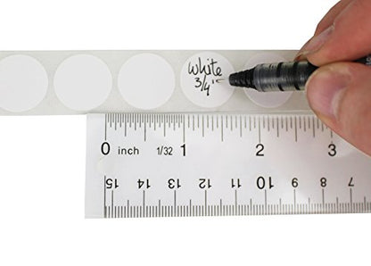 ChromaLabel Removable White Sticker Dots, 3/4 Inch, 1000/Box - color: White, size: 3/4"