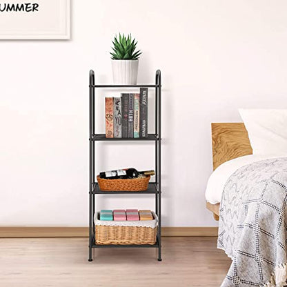 MAX Houser 4 Tier Standing Shelf Units Storage Rack, Charcoal Gray - color: Grey, size: 4-Tier