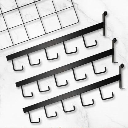 6 Pack Gridwall Waterfall Faceout with 5 Hooks, 16.5 Inch