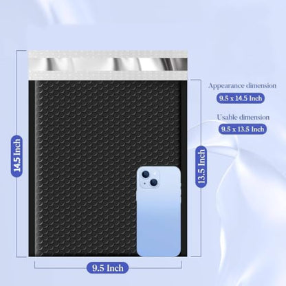 Fuxury Bubble Mailers 9.5x14.5" 25 Pack Black Large Padded Envelopes - color: Black, size: 9.5x14.5" 25PC